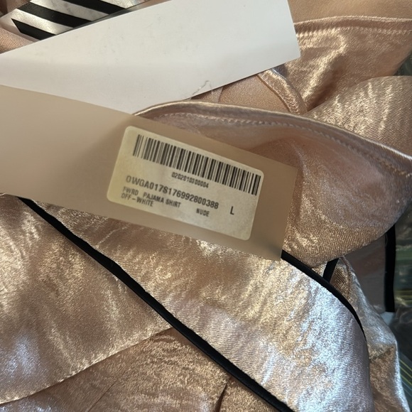 Off-White x FWRD Satin Crepe Floral Embroidered Pajama Set Large NWT2800$ - Picture 8 of 17